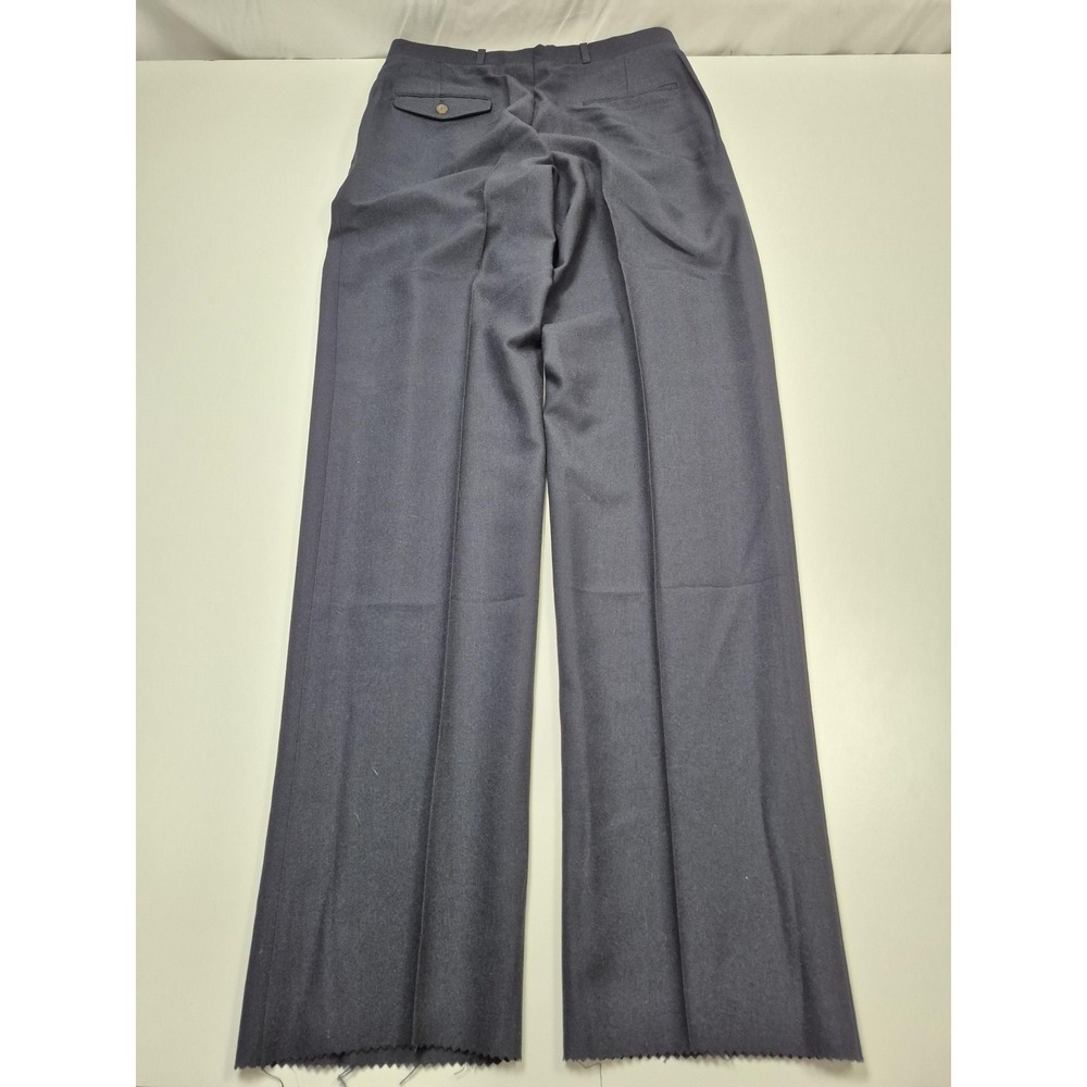 VTG Racquet Club Dress Pants Mens 34x36 Blue Pleated Straight Unhemmed USA - Picture 5 of 11